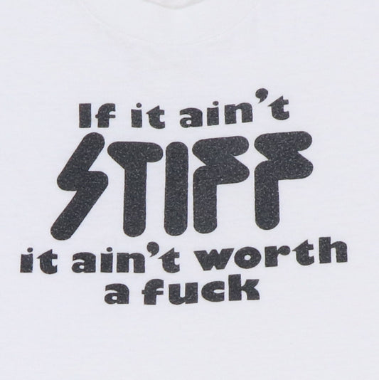 1970s Stiff Records Ain't Worth A Fuck Shirt Detail
