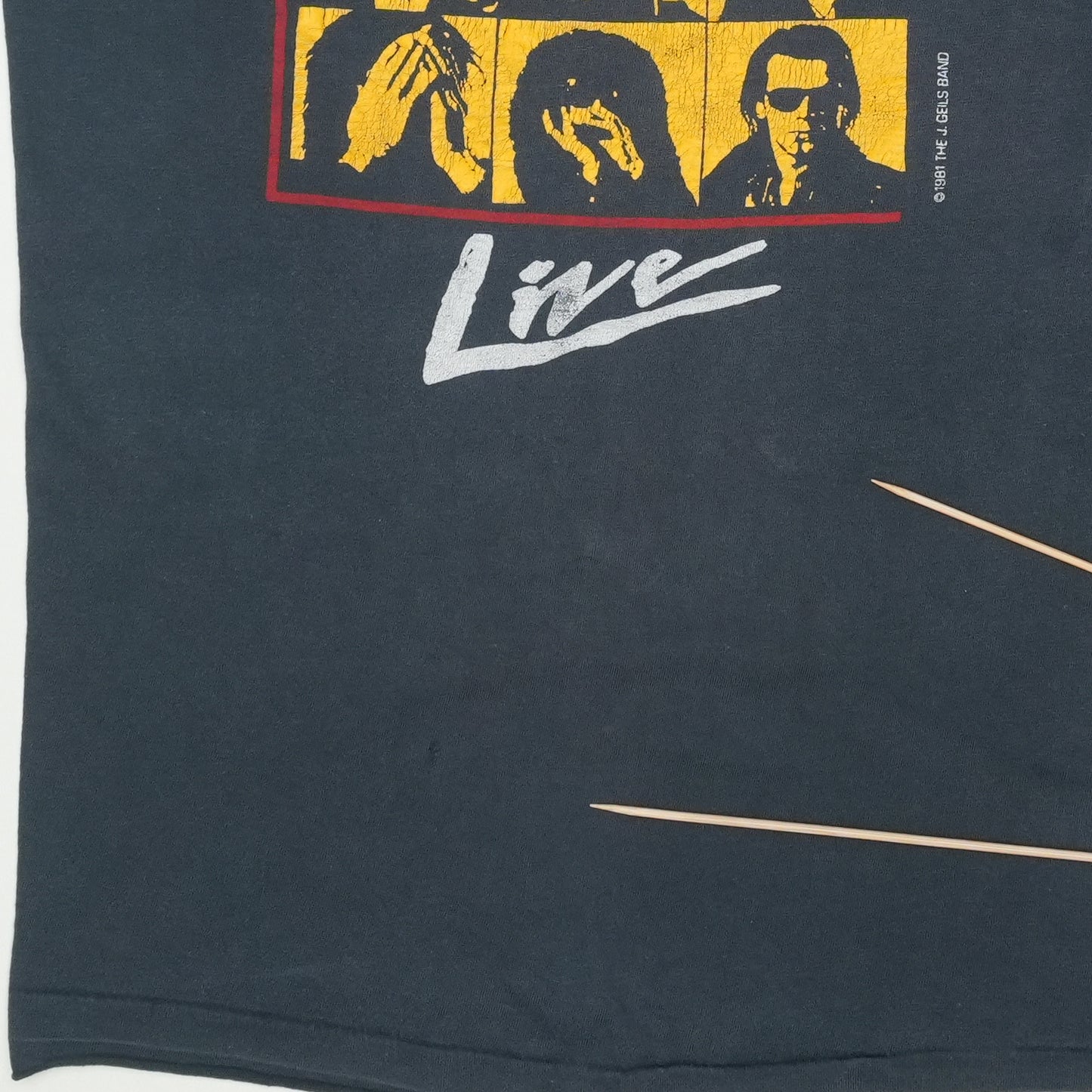 1981 The J Geils Band Live Shirt Detail