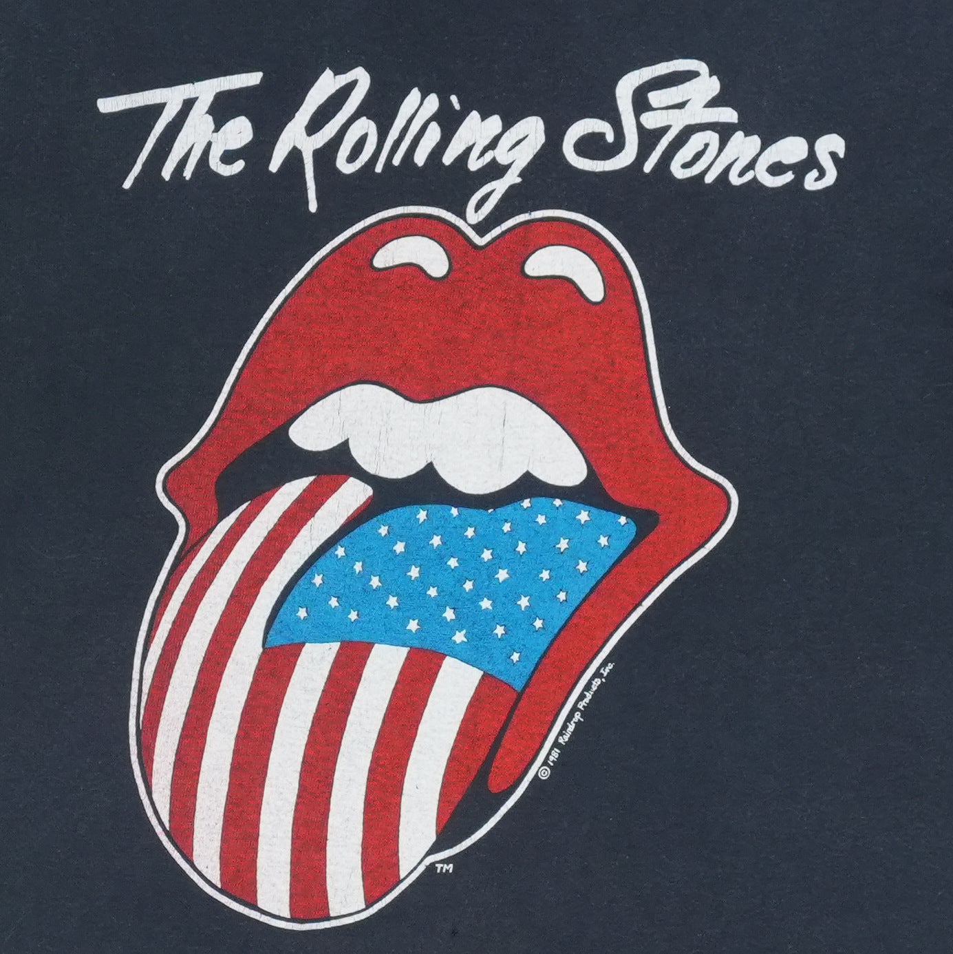 1981 Rolling Stones North American Tour Shirt Detail