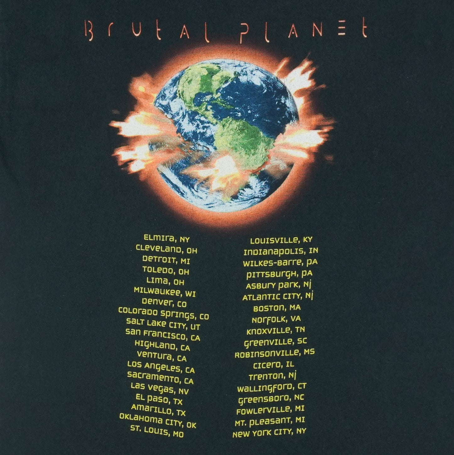 2000 Alice Cooper Brutal Planet Shirt Detail