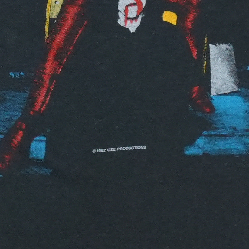 1982 Ozzy Osbourne Speak Of The Devil Shirt Detail