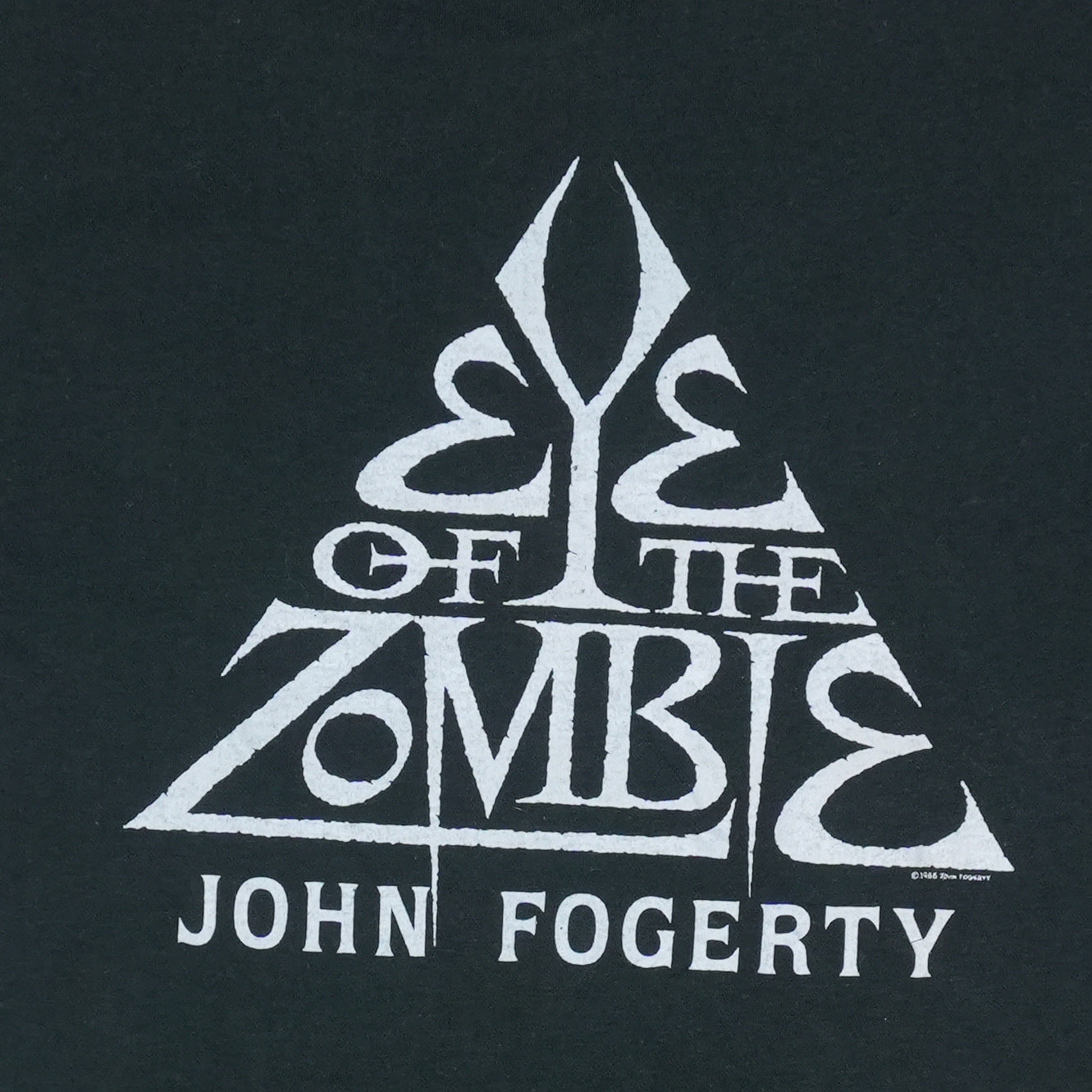 1980s John Fogerty Eye Of The Zombie Shirt Detail