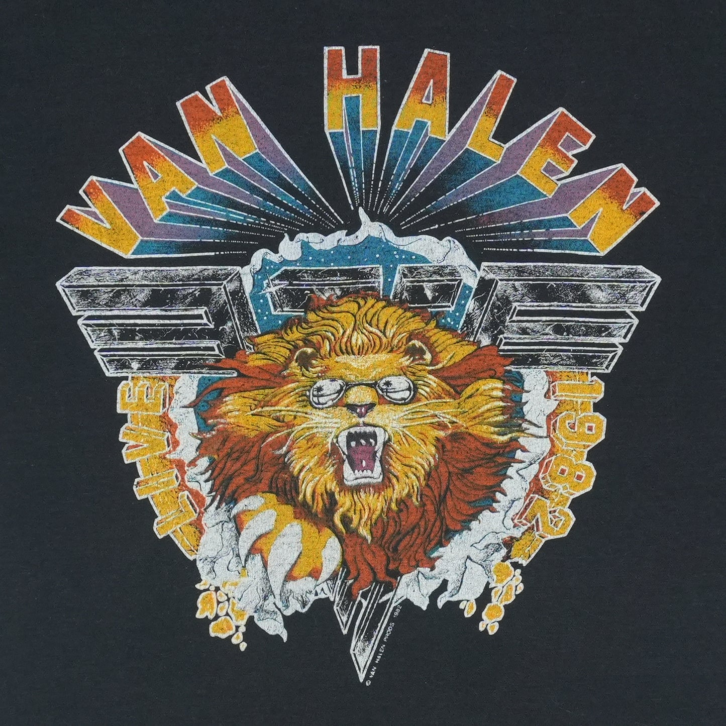 1982 Van Halen Diver Down Shirt Detail