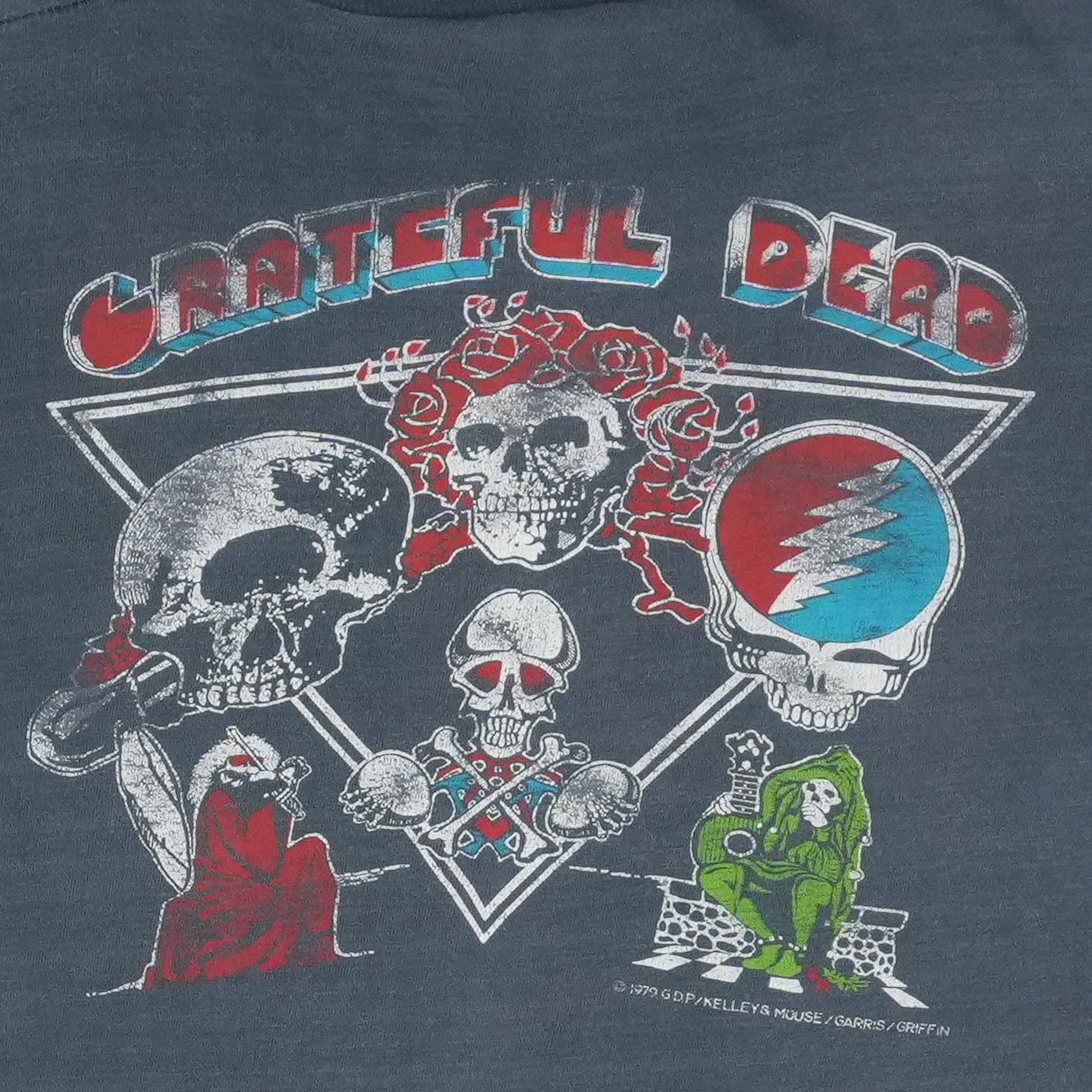 1979 Grateful Dead Long Strange Trip Shirt Detail