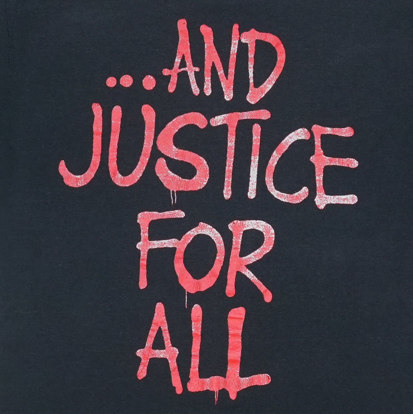 1988 Metallica And Justice For All Shirt Detail