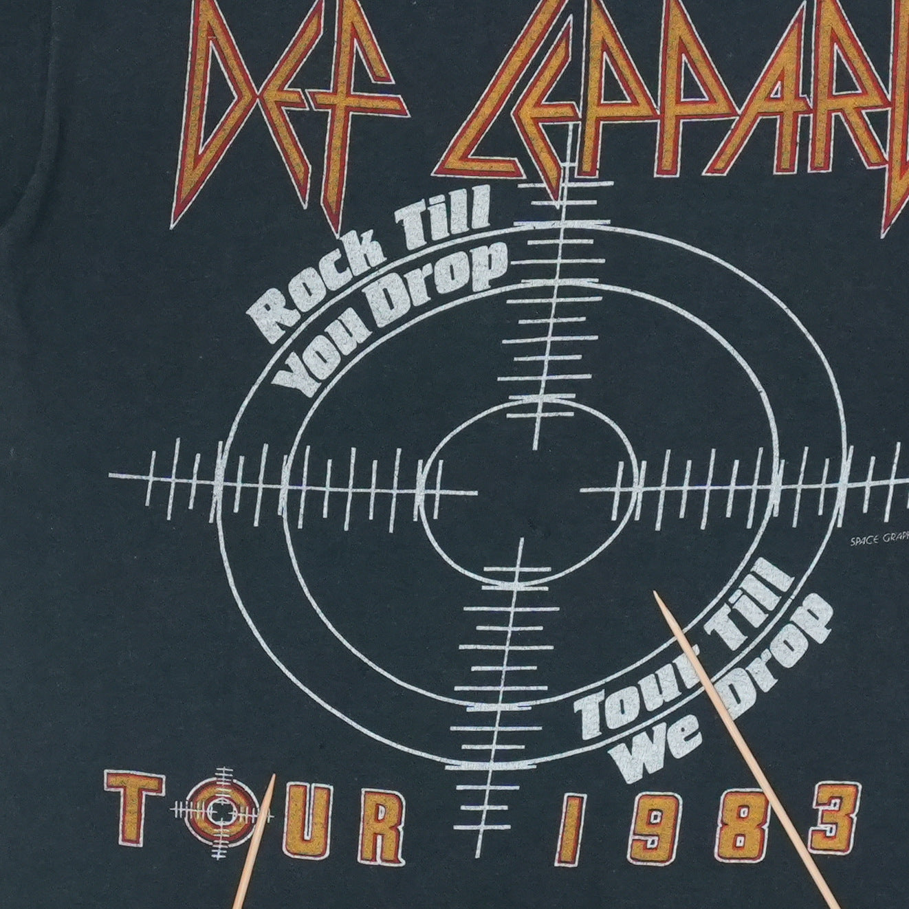 1983 Def Leppard Pyromania Shirt Detail