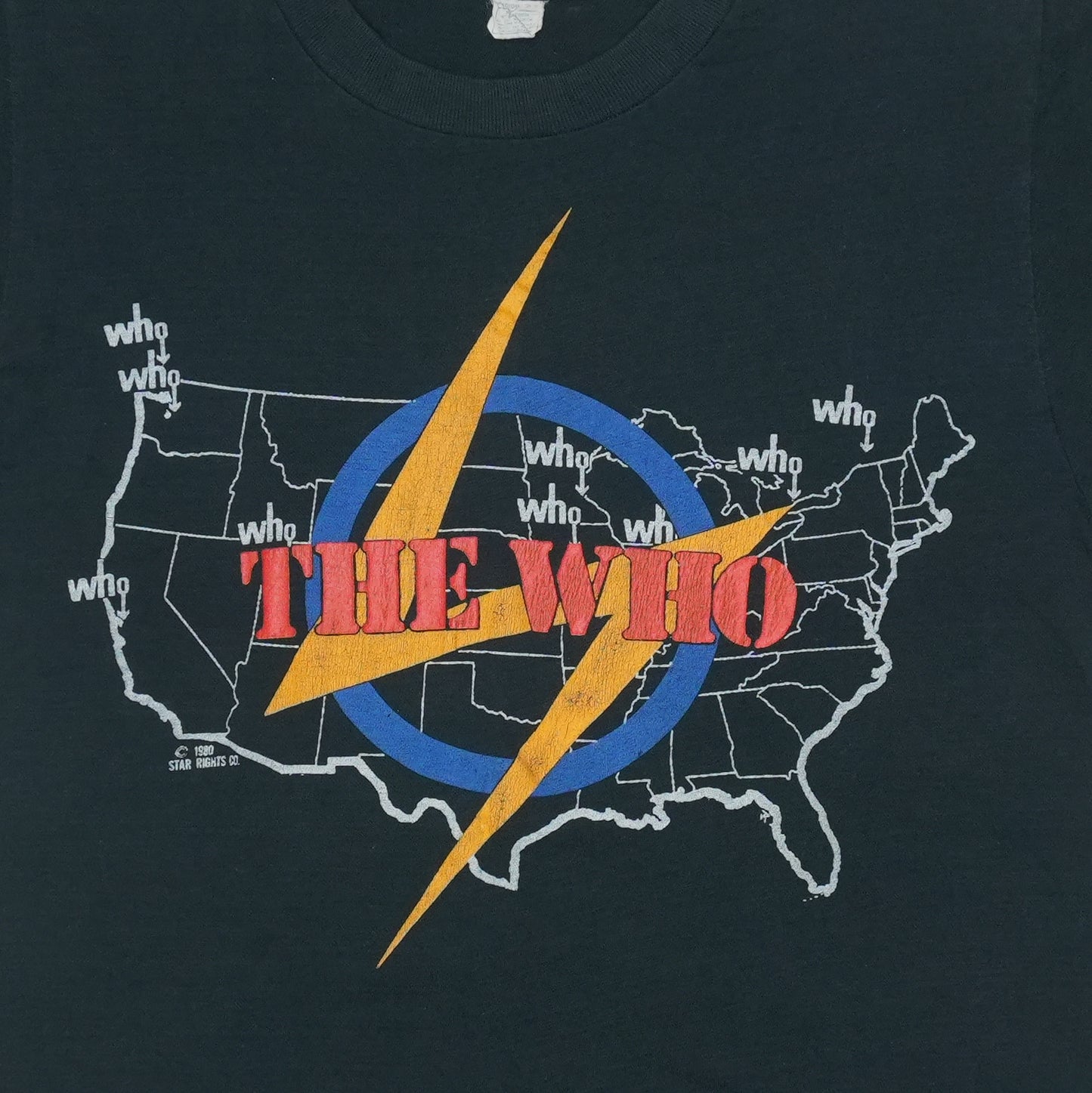1980 The Who American Tour Shirt Detail