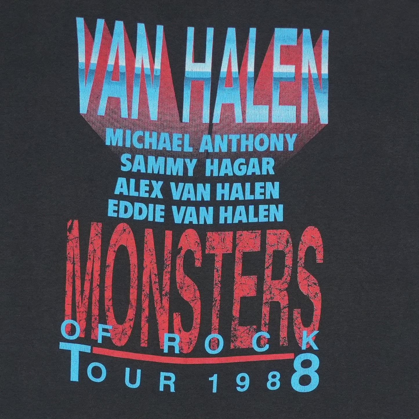 1988 Van Halen Monsters Of Rock Shirt Detail