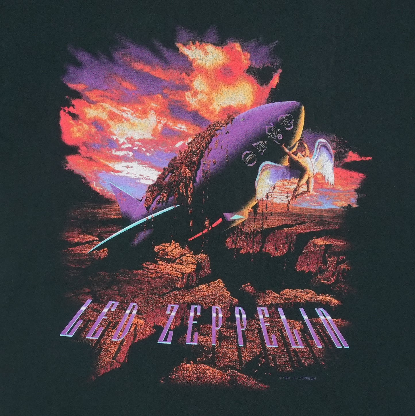 1994 Led Zeppelin ZoSo Winterland Shirt Detail