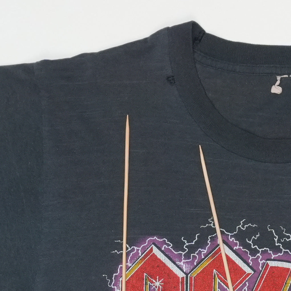 1986 ACDC Who Made Who Tour Shirt Detail