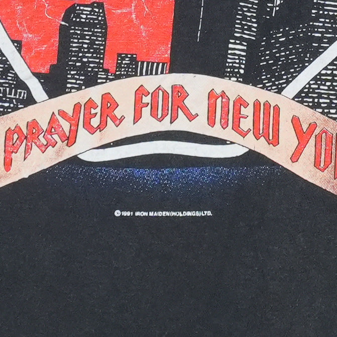 1990 Iron Maiden No Prayer For New York Shirt Detail