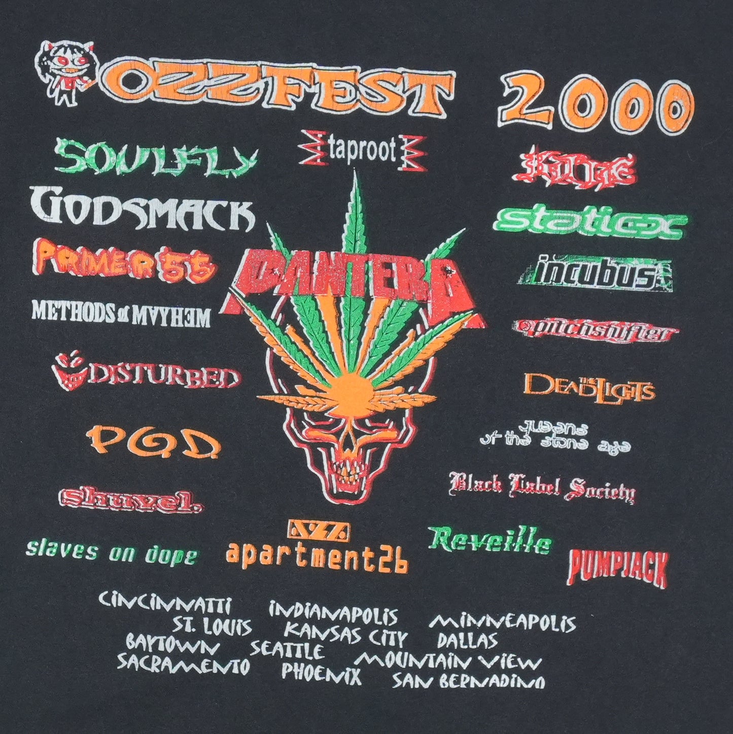 2000 Ozzfest Shirt Detail