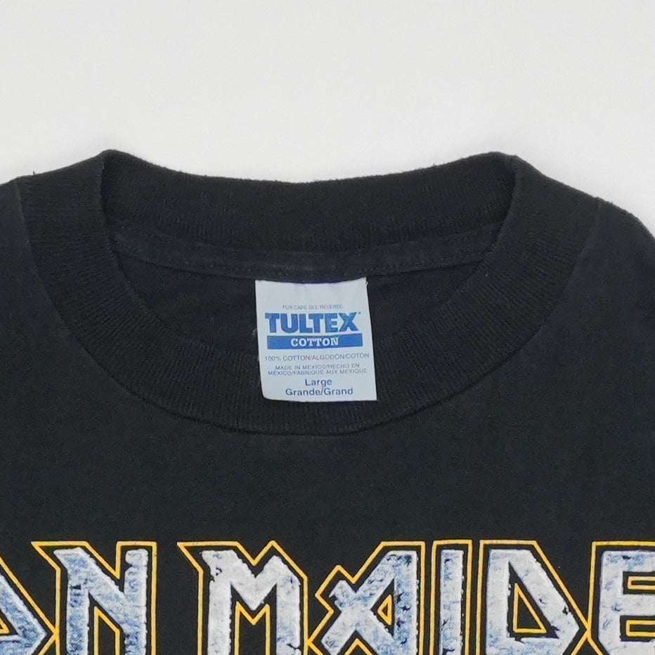 1995 Iron Maiden Man On The Edge Shirt Detail