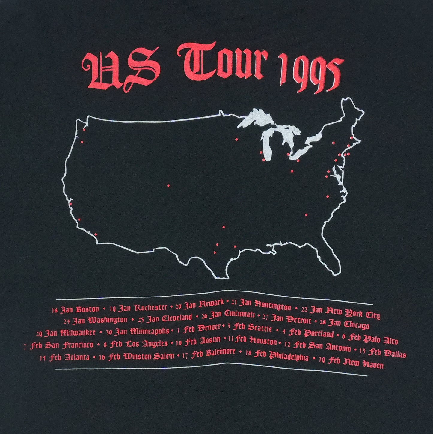 1994 Mercyful Fate World Tour Long Sleeve Shirt Detail