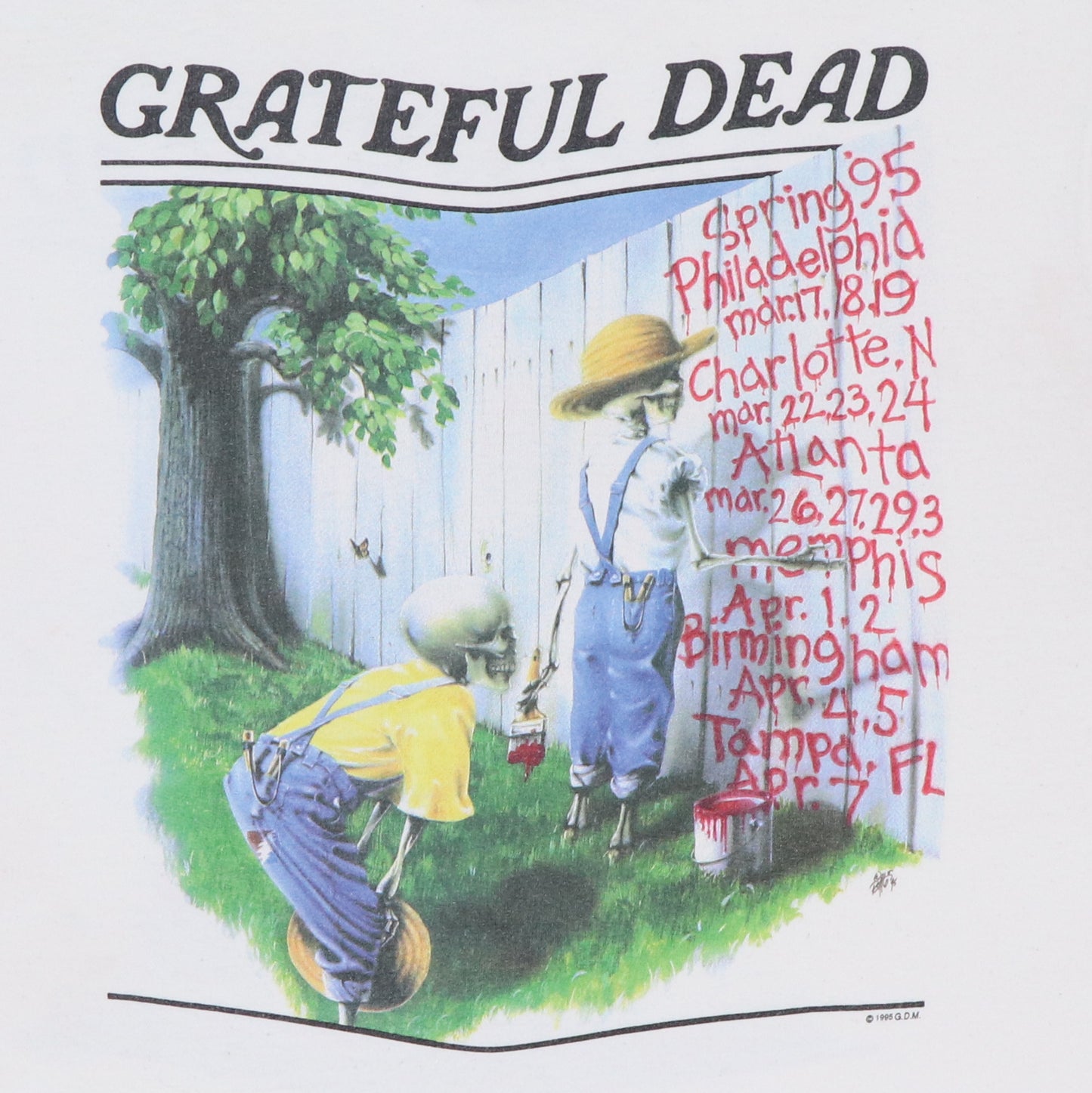 1995 Grateful Dead Tom Sawyer Tour Shirt
