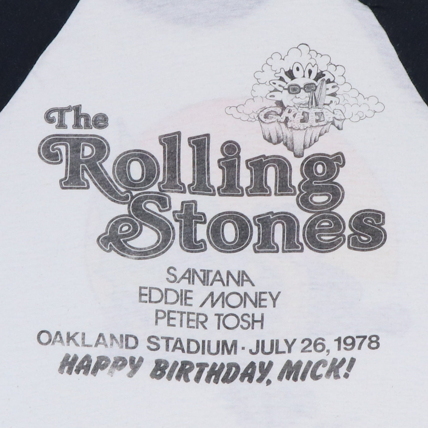 1978 Rolling Stones Happy Birthday Mic Concert Jersey Shirt
