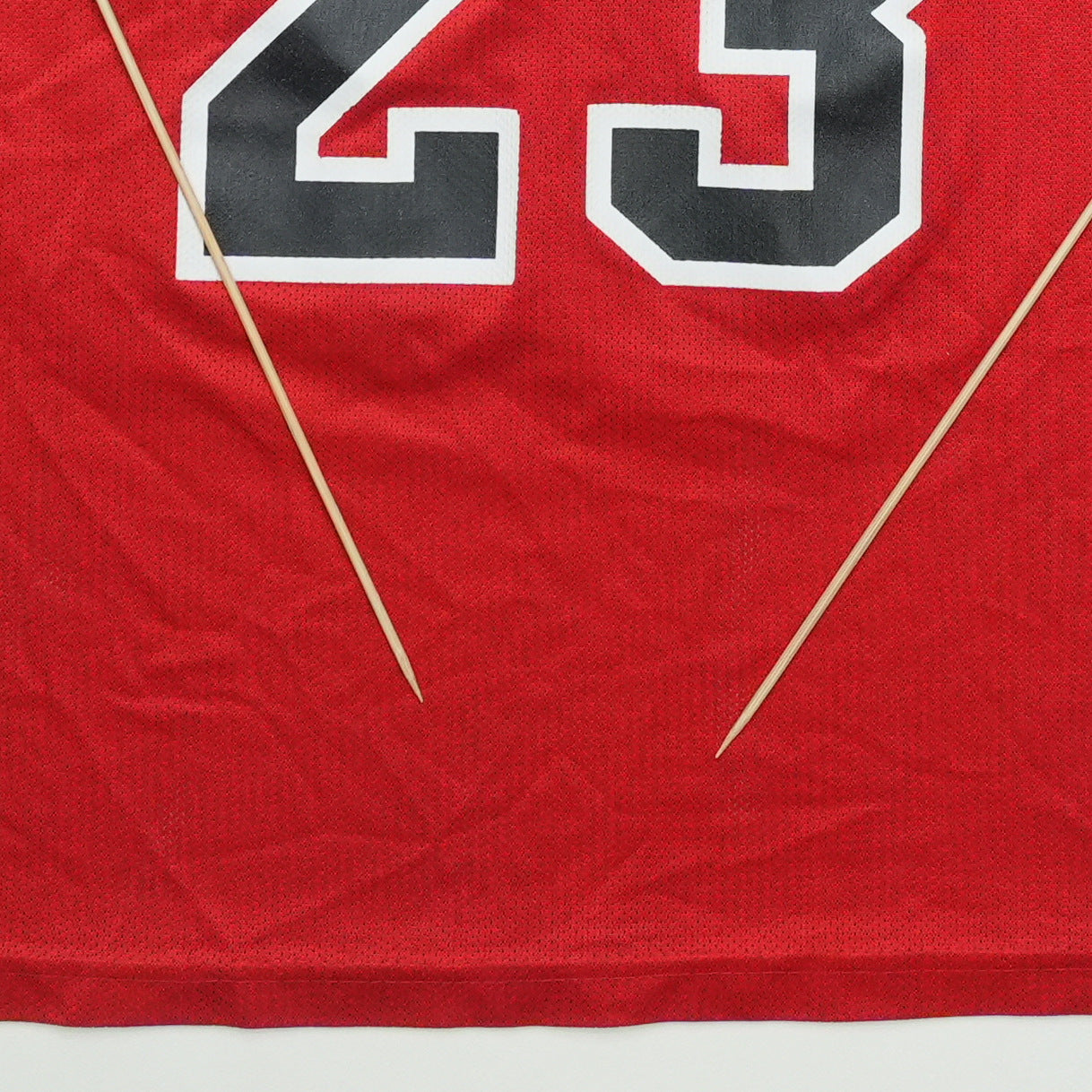 1990s Chicago Bulls Michael Jordan Champion Jersey Detail 2