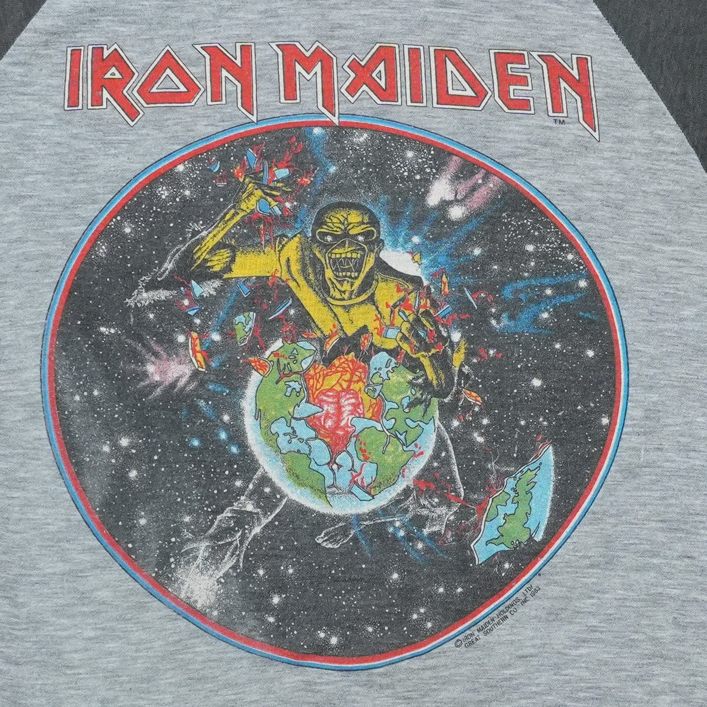 1983 Iron Maiden World Piece Tour Jersey Shirt Detail 1