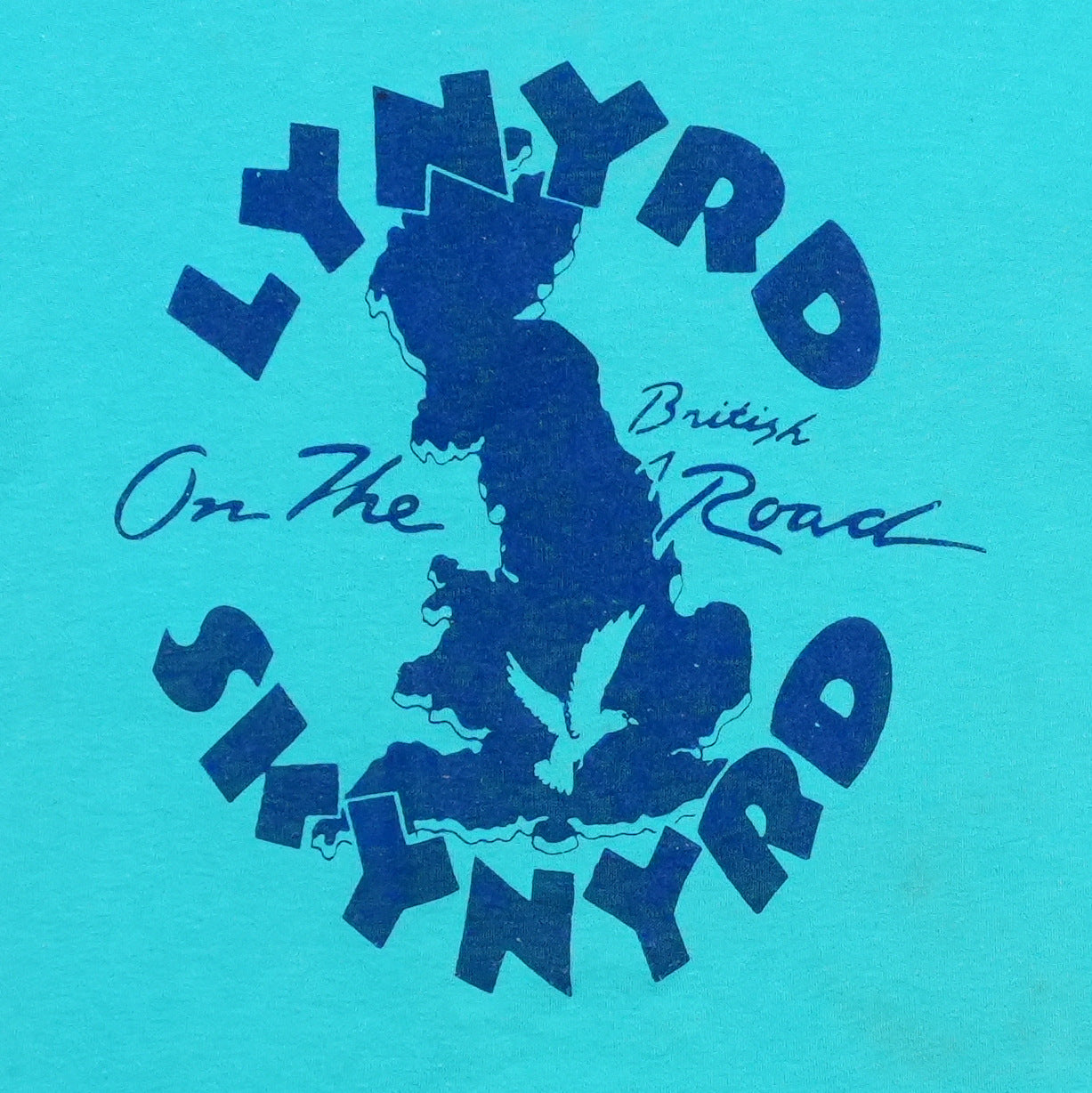 1976 Lynyrd Skynyrd On The British Road Tour Shirt Detail 2