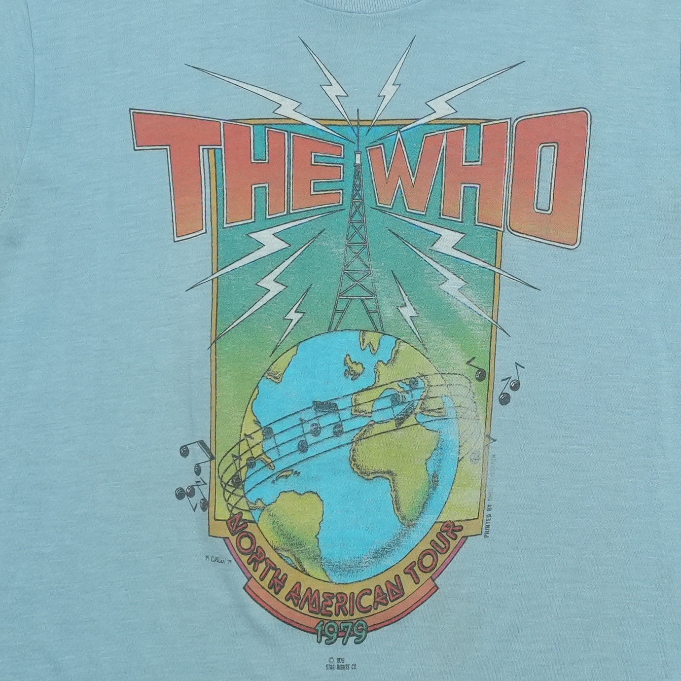 1979 The Who North American Tour Shirt Detail 1