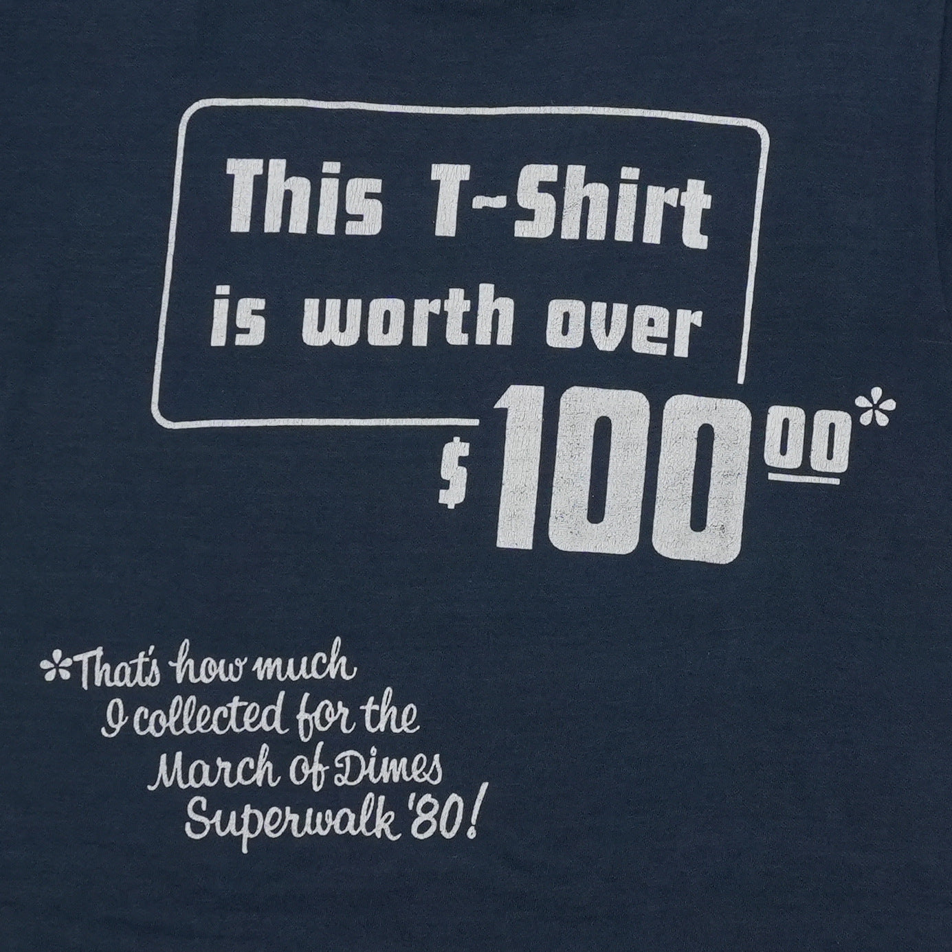 1980 March of Dimes Superwalk Shirt Detail 2