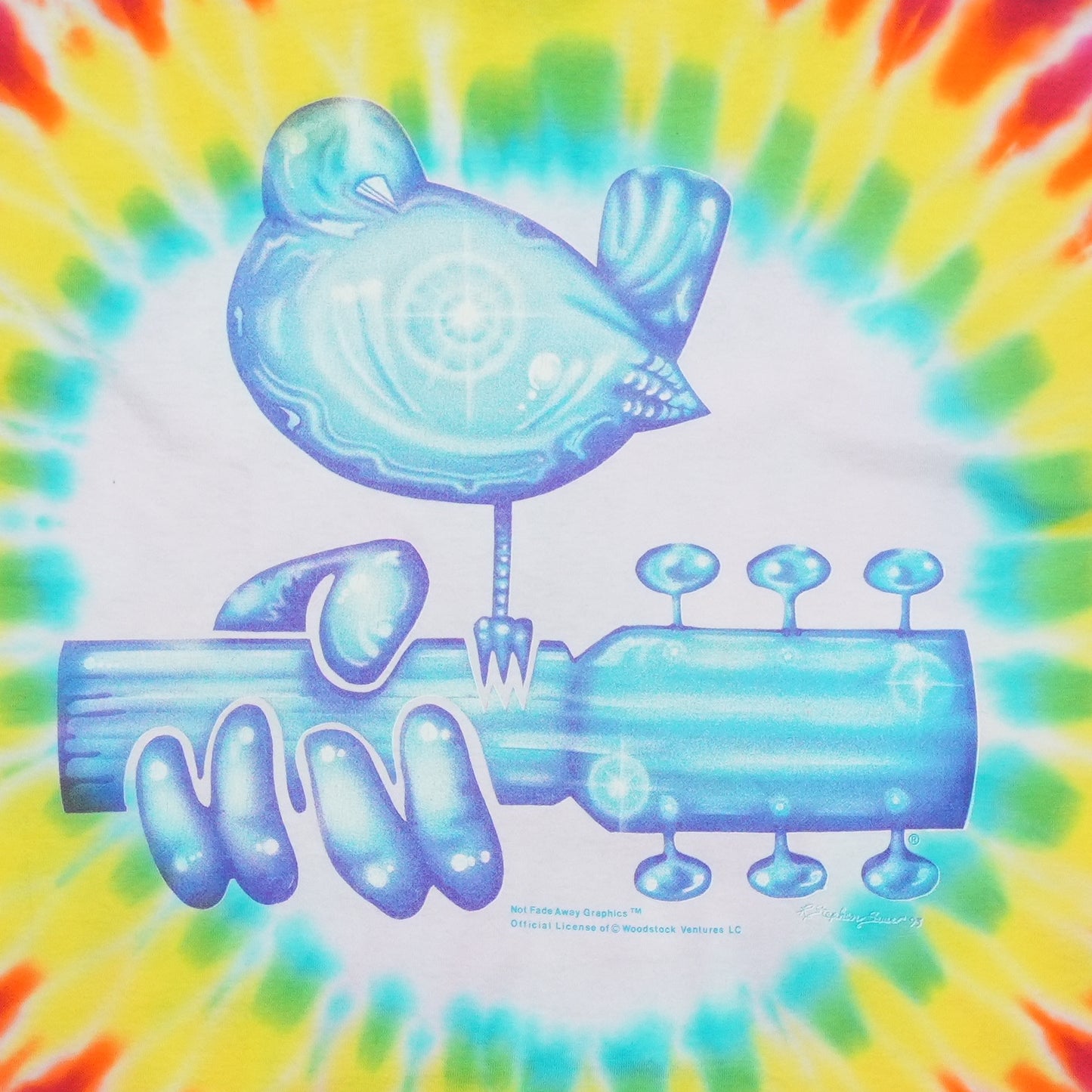 1990s Woodstock Tie Dye Shirt Detail 2