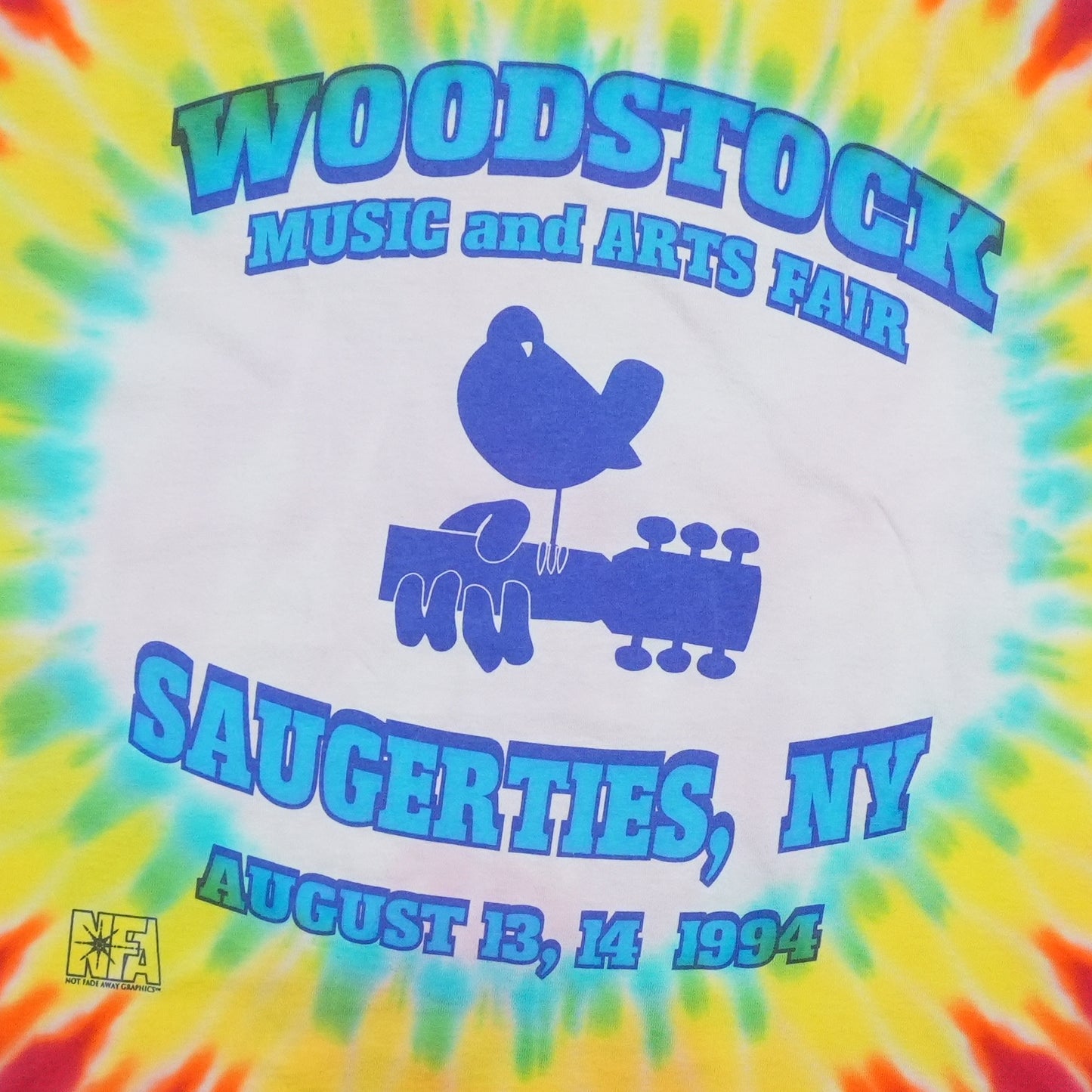 1990s Woodstock Tie Dye Shirt Detail 4