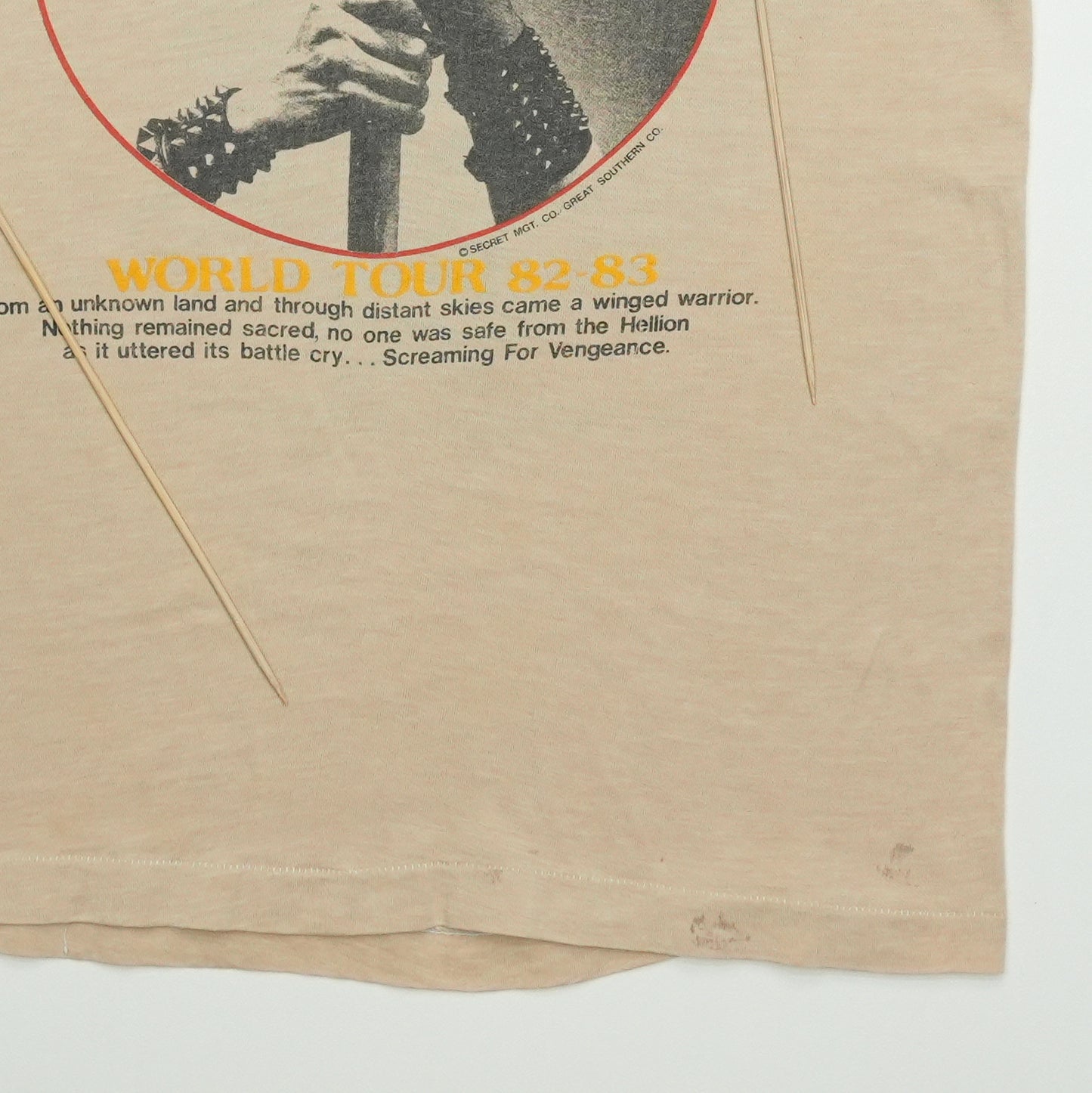 1982 Judas Priest Screaming for Vengeance Camo Shirt Detail 5