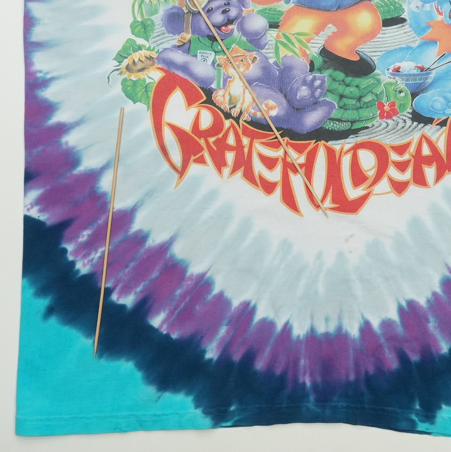 1997 Grateful Dead China Rider Tie Dye Shirt Detail 3