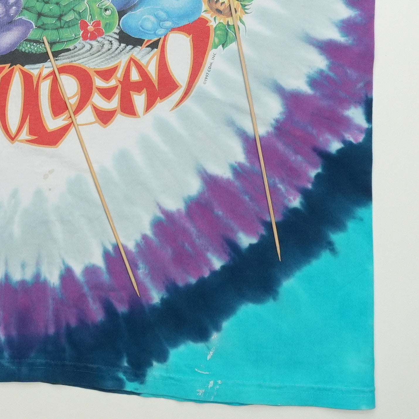 1997 Grateful Dead China Rider Tie Dye Shirt Detail 4