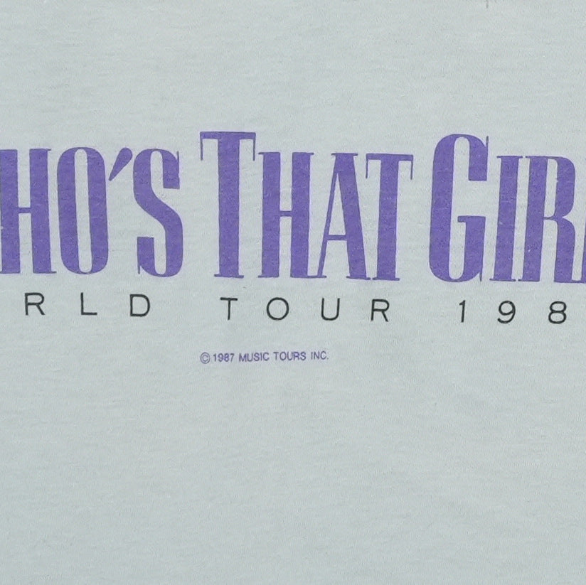 1987 Madonna Who's That Girl World Tour Shirt Detail 3