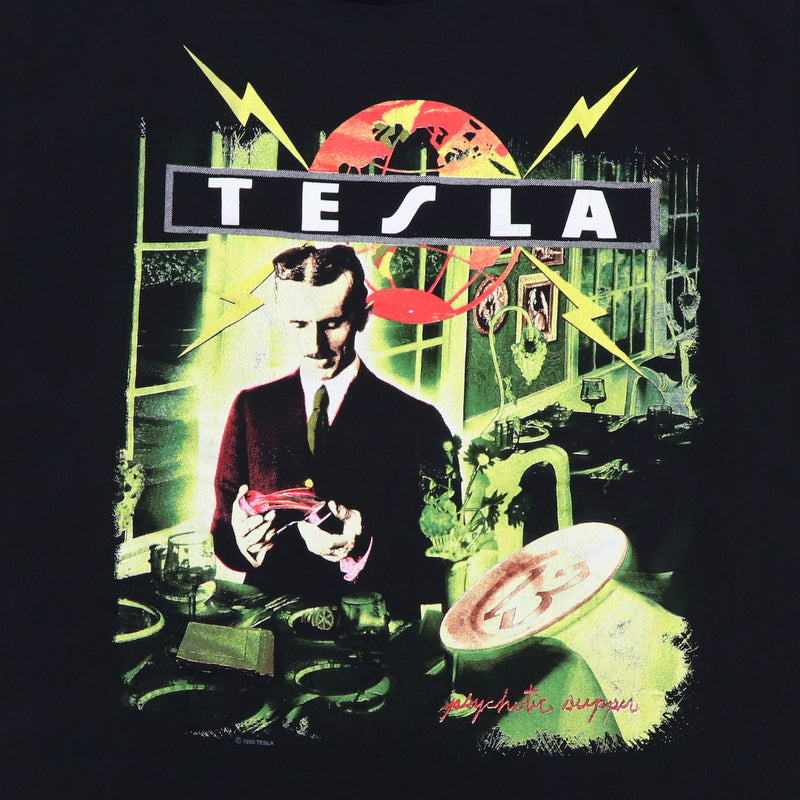 1992 Tesla Psychotic Supper Tour Shirt