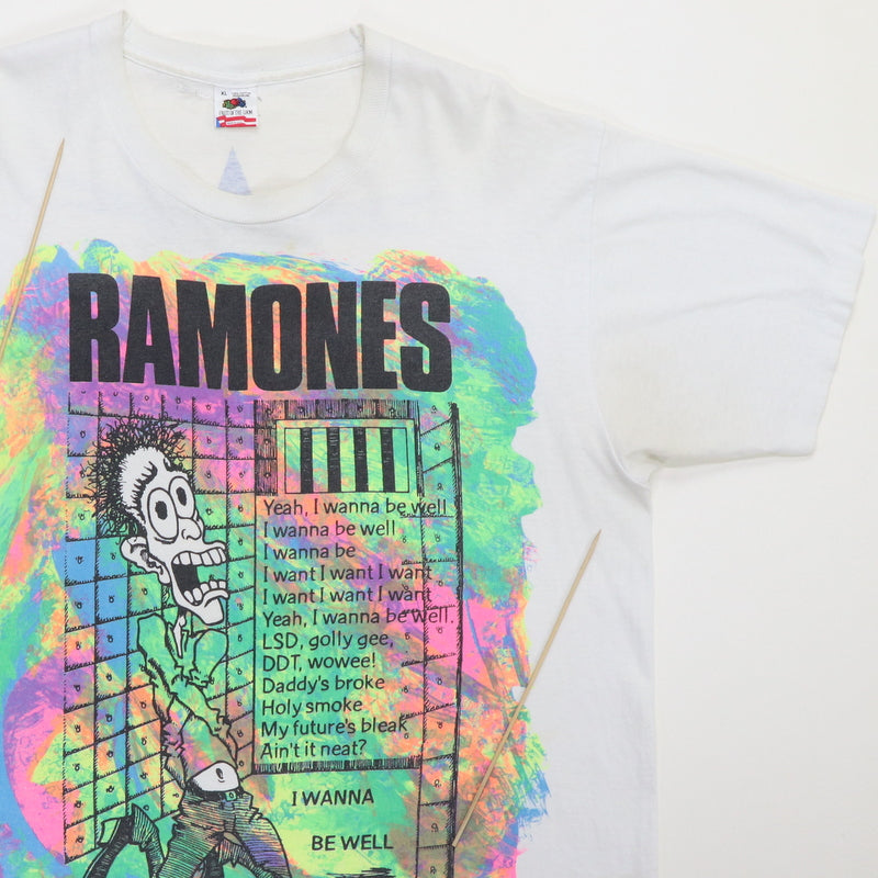 1990 Ramones I Wanna Be Well Escape From New York Tour Shirt