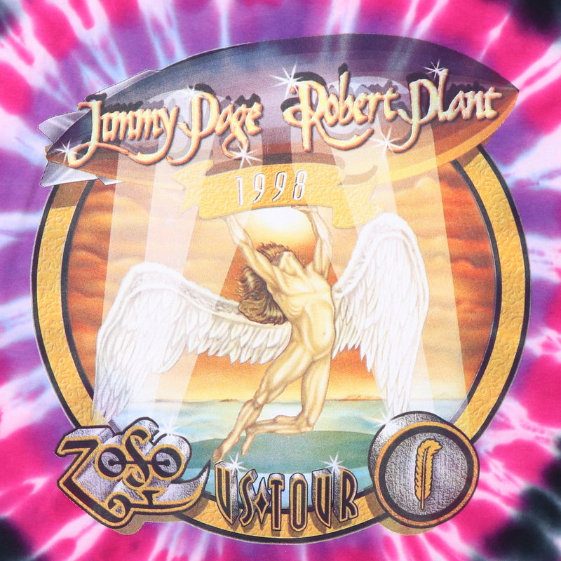 1998 Jimmy Page Robert Plant Tie Dye Tour Shirt