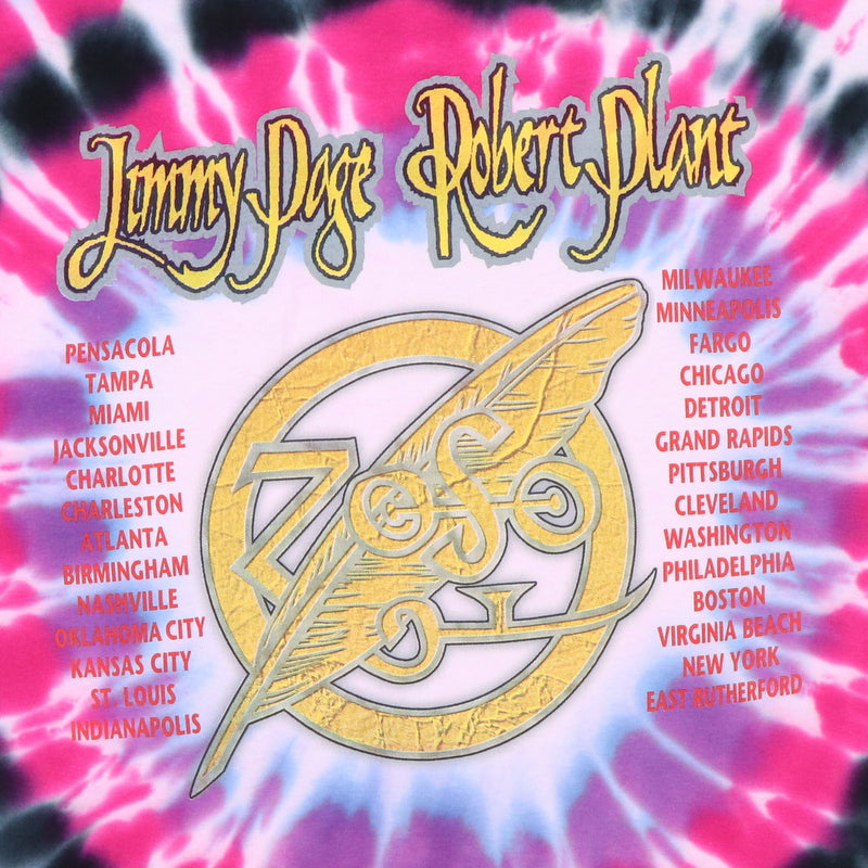 1998 Jimmy Page Robert Plant Tie Dye Tour Shirt