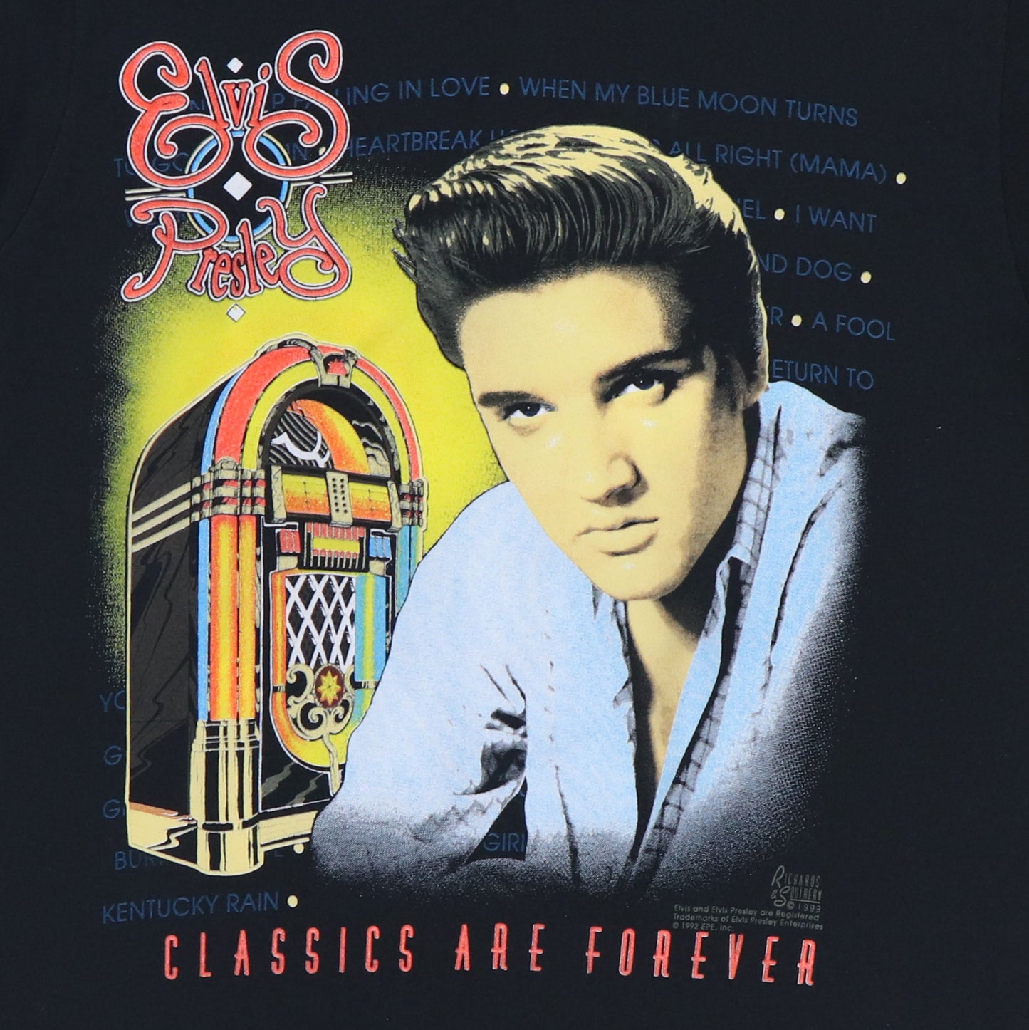 1993 Elvis Presley Classics Are Forever Shirt