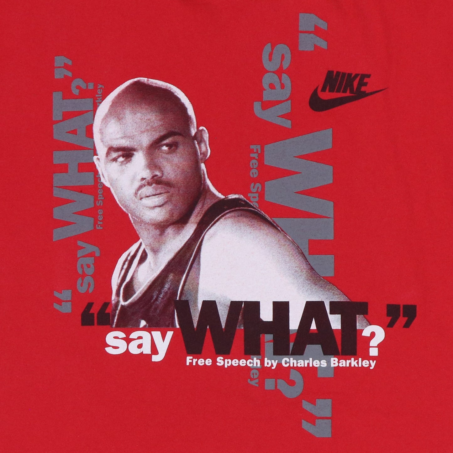 1990s Charles Barkley Free Speech Nike Shirt