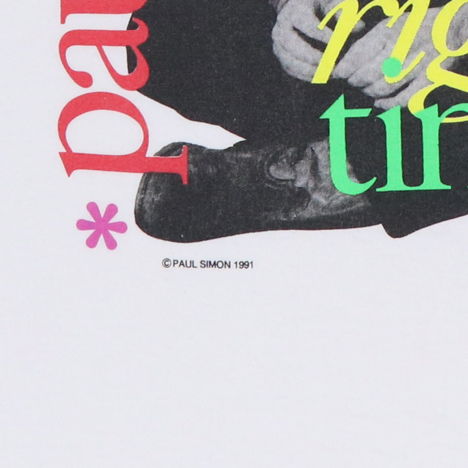 1991 Paul Simon Born At The Right Time Tour Shirt