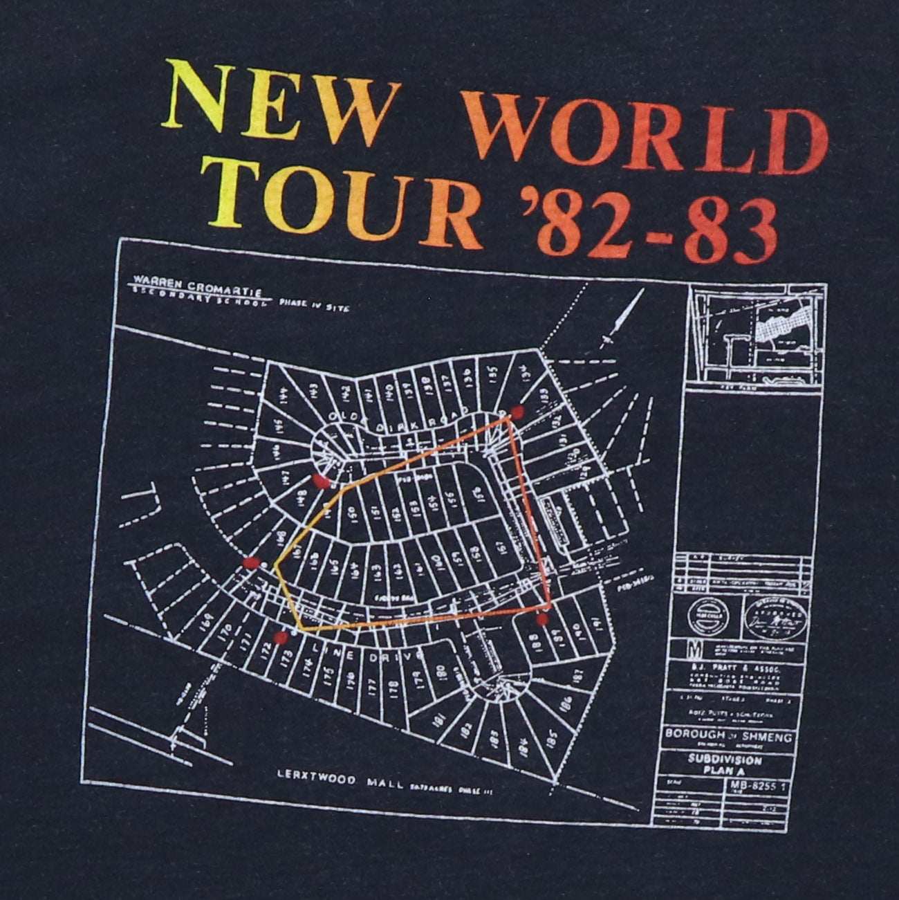 1982 Rush Signals New World Tour Shirt