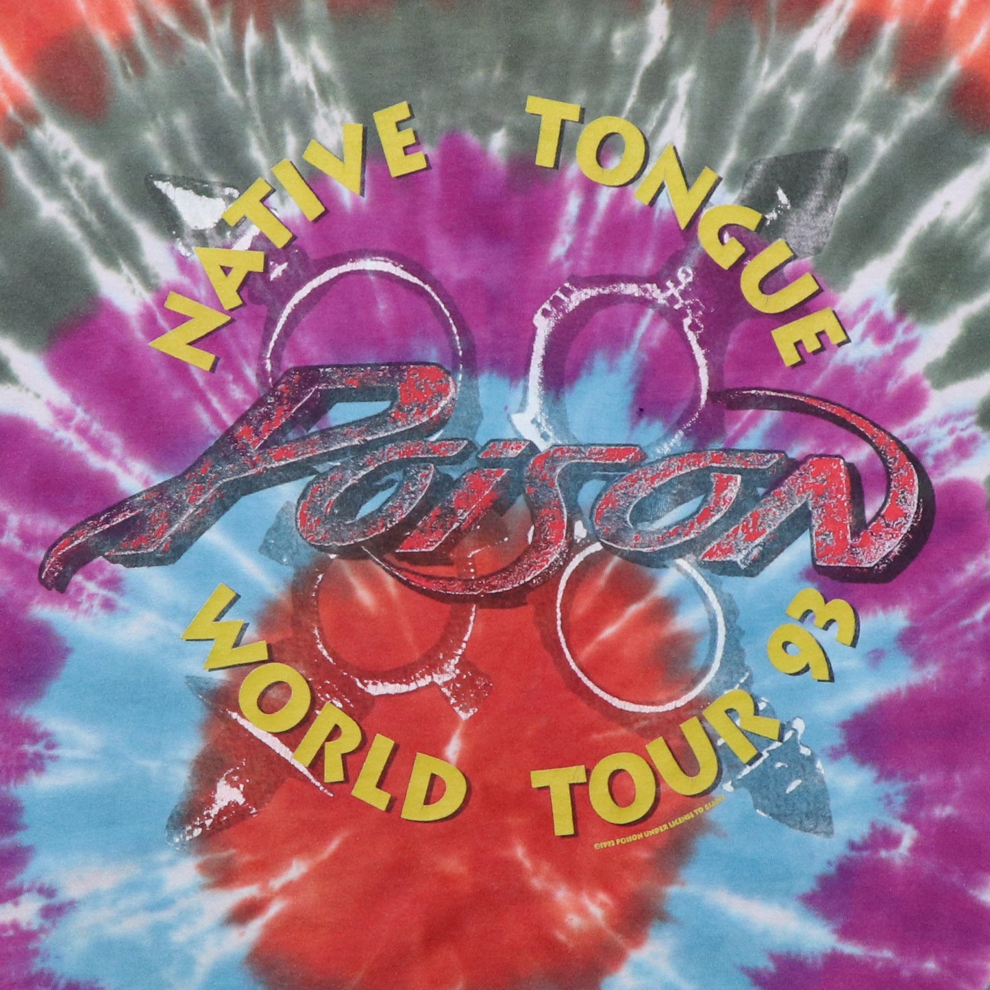 1993 Poison Native Tongue Tour Tie Dye Shirt