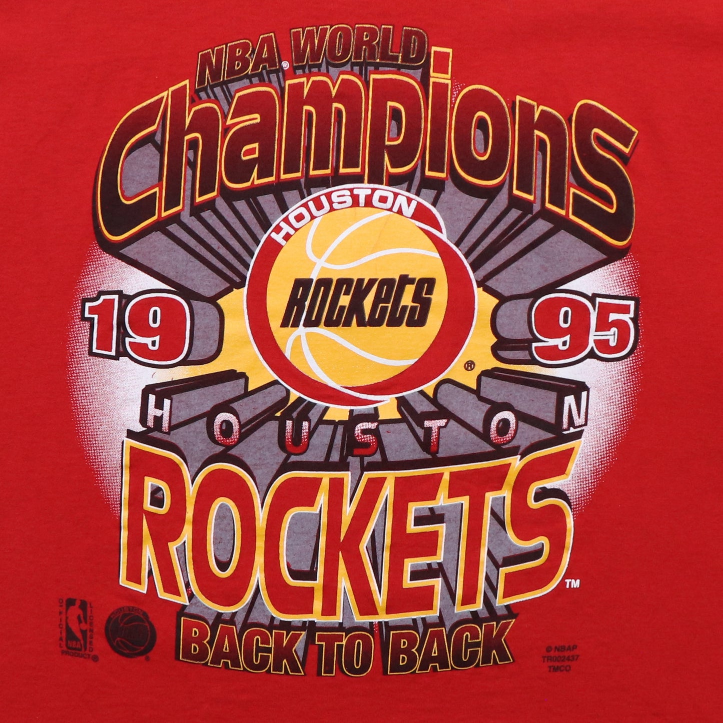 1995 Houston Rockets Back To Back NBA Champions Shirt