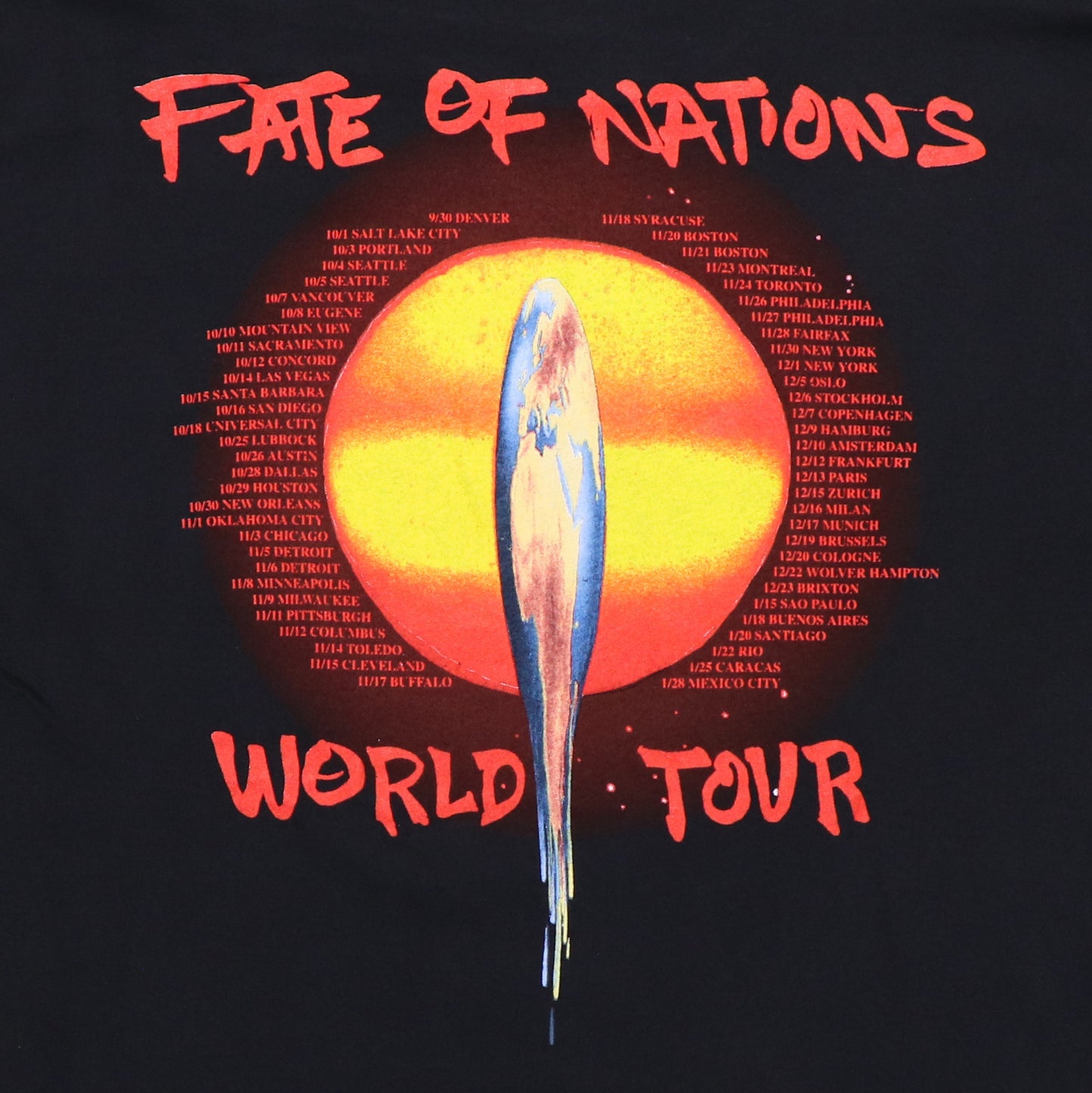 1993 Robert Plant Fate Of Nations Tour Shirt