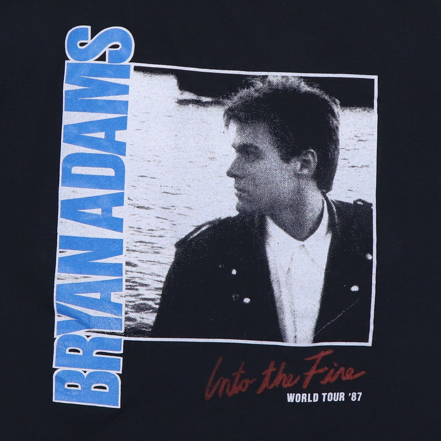 1987 Bryan Adams Into The Fire World Tour Shirt