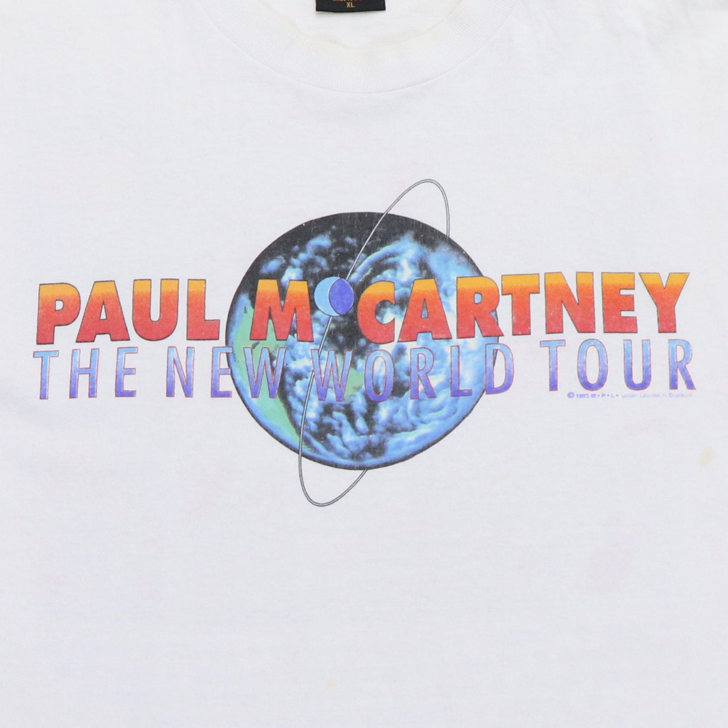 1993 Paul McCartney The New World Tour Shirt