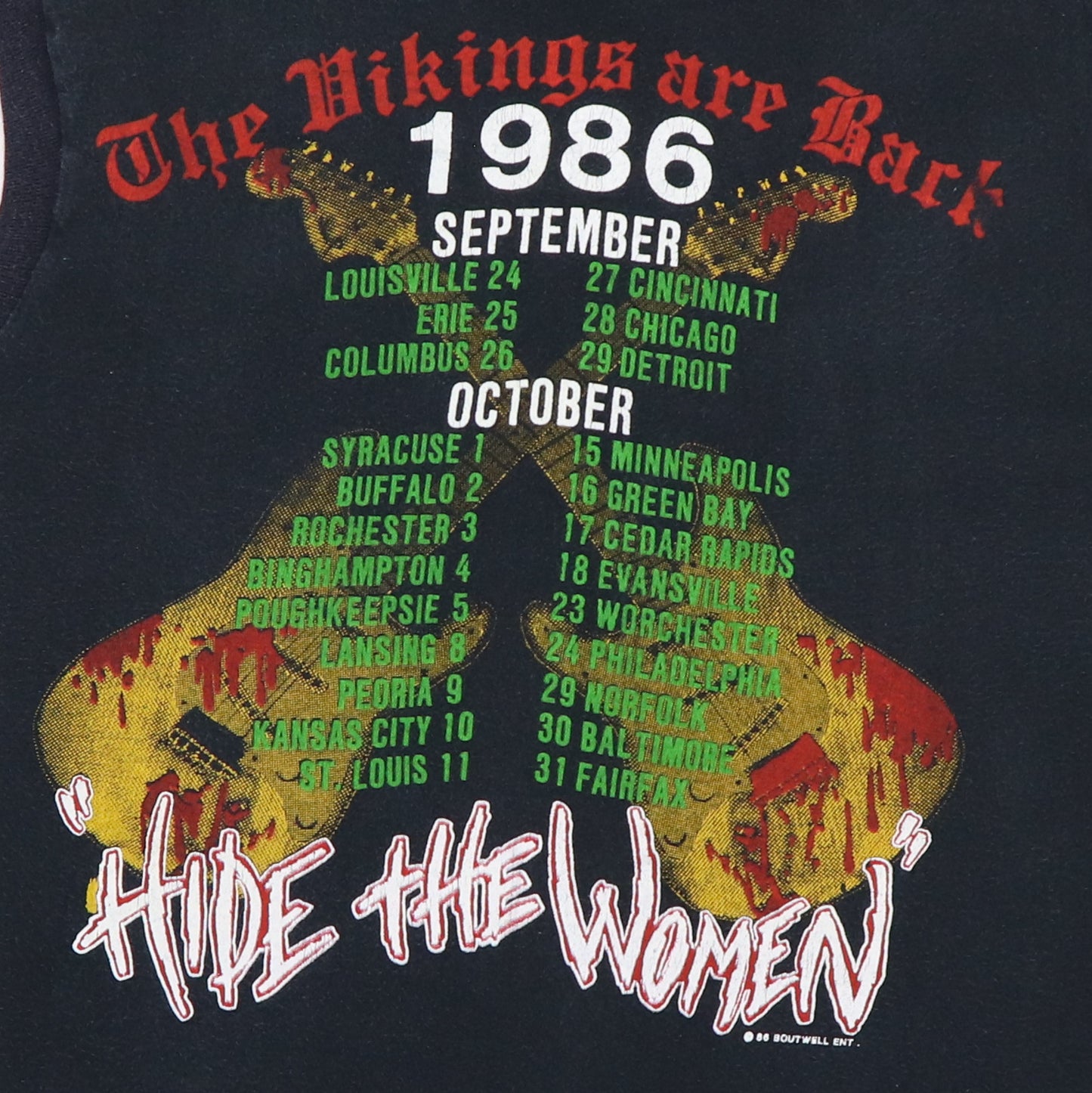 1986 Yangwie Malmsteen World Tour Sleeveless Shirt