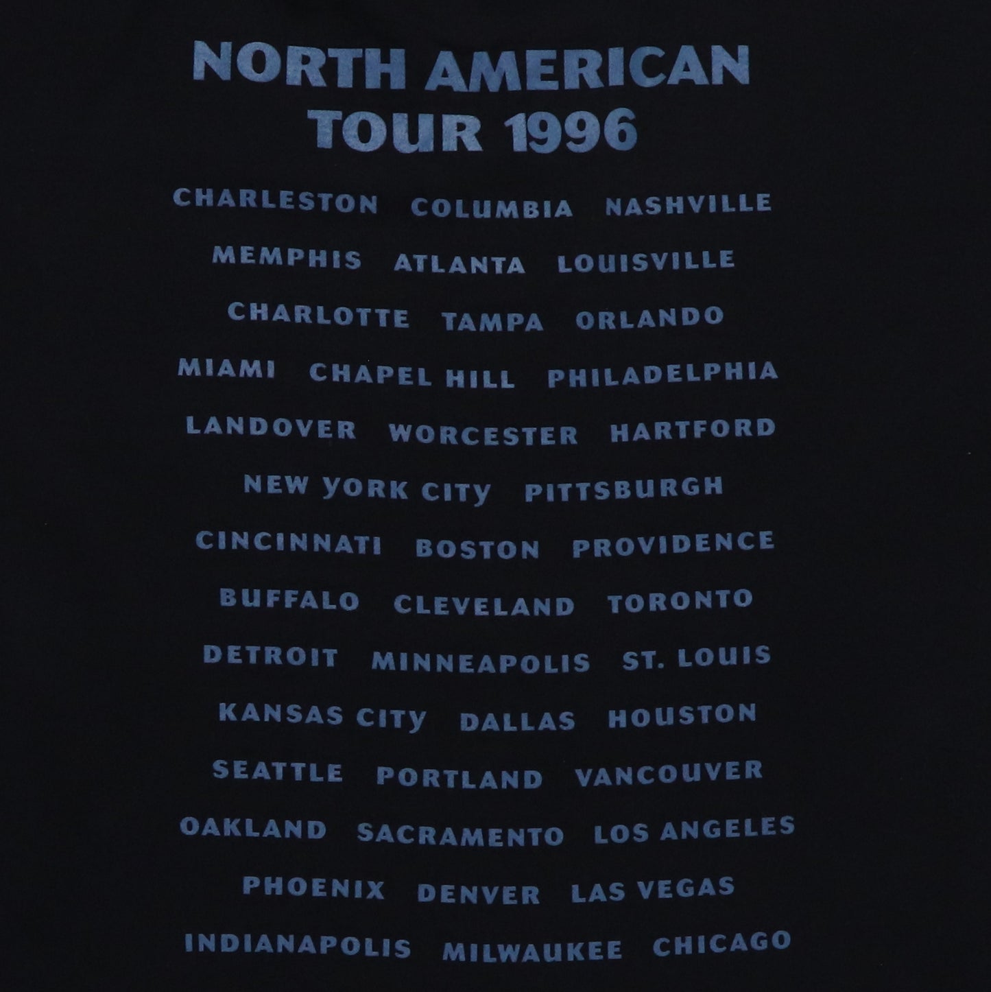 1996 Bob Seger North American Tour shirt