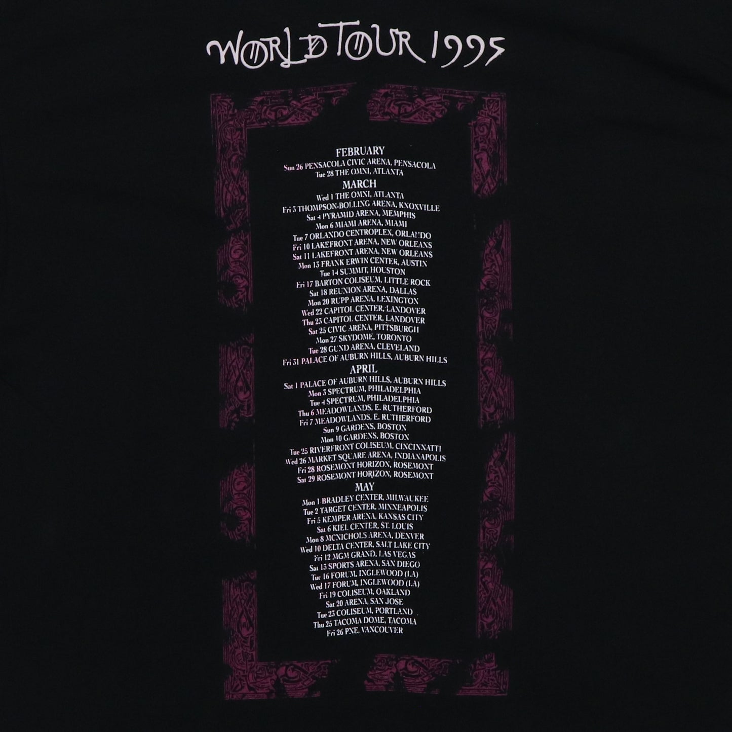 1995 Jimmy Page Robert Plant No Quarter Tour Shirt