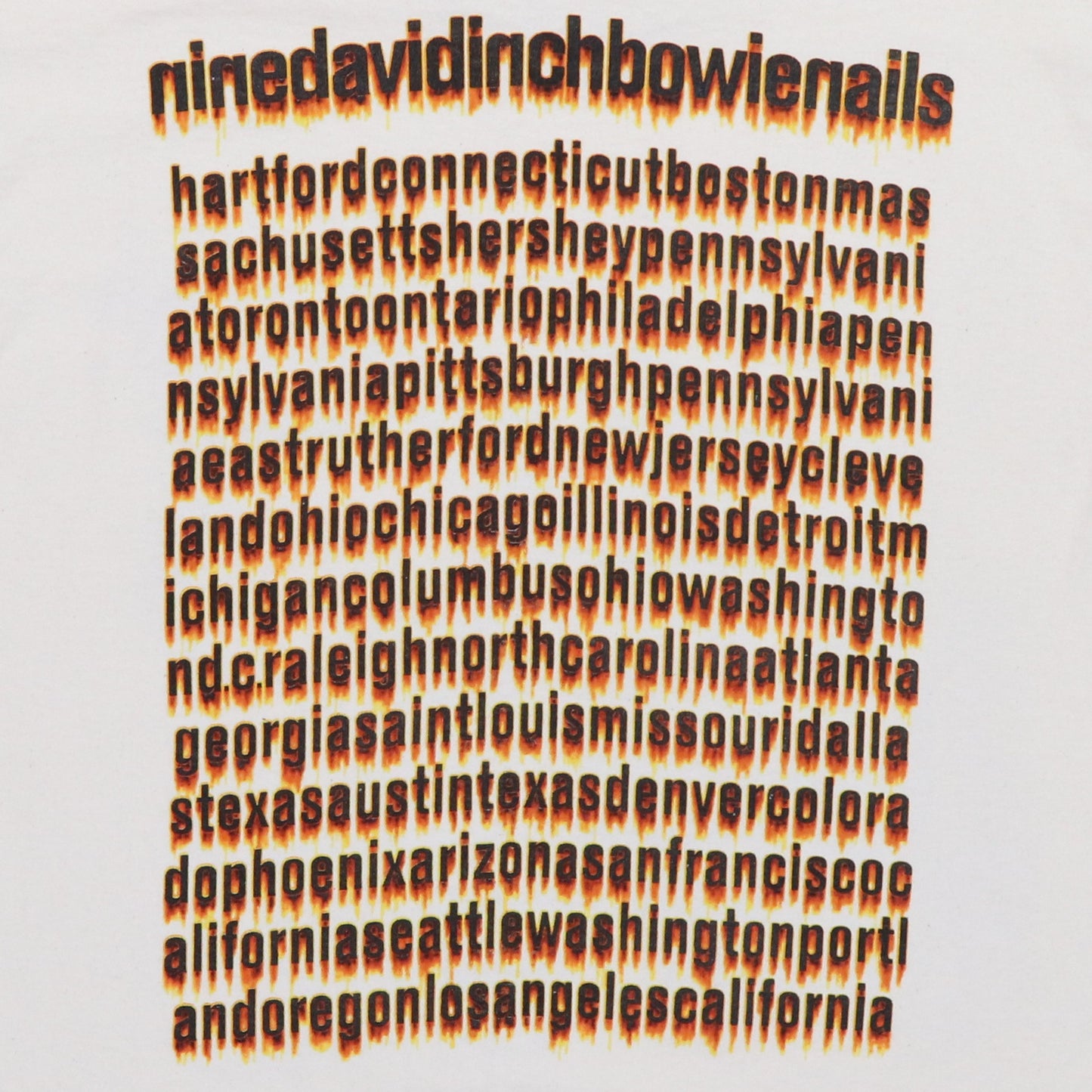 1995 Nine Inch Nails David Bowie Shirt