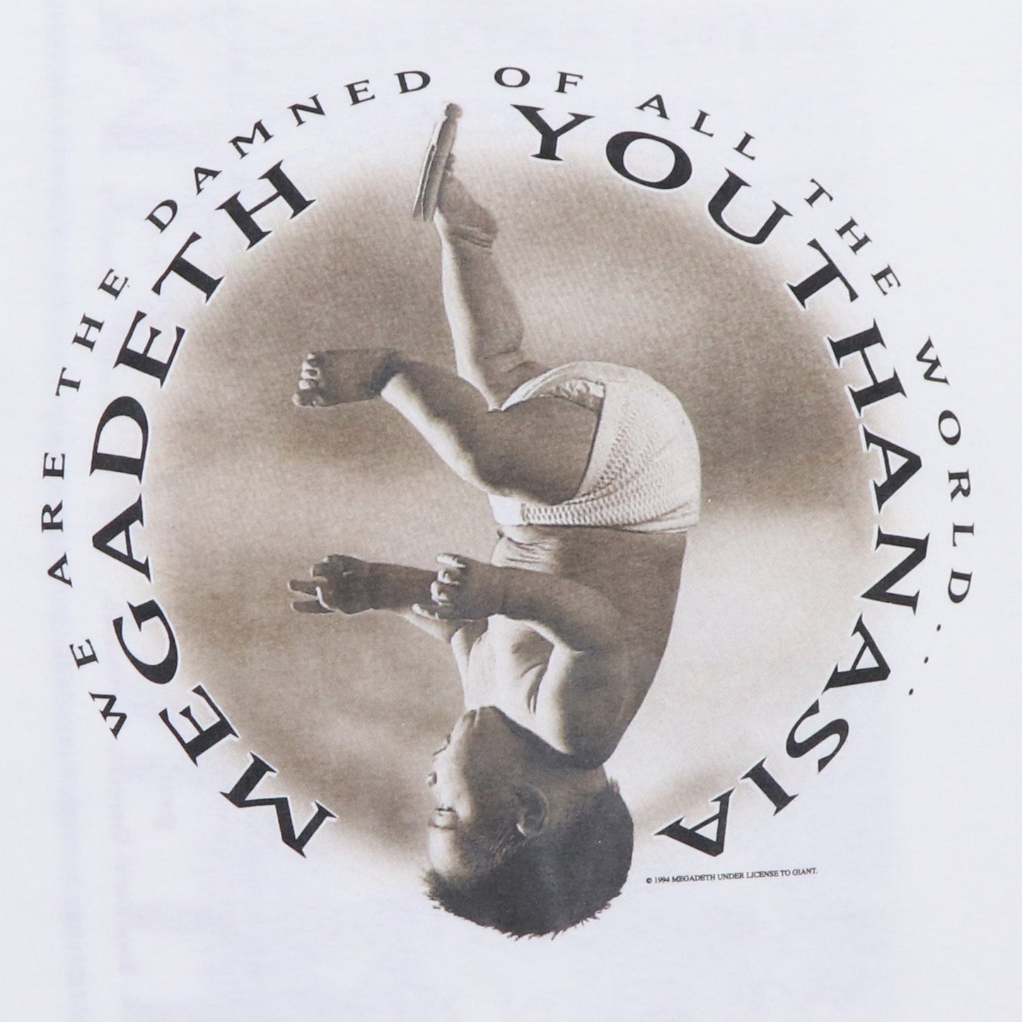 1995 Megadeth Youthanasia World Tour Shirt Detail