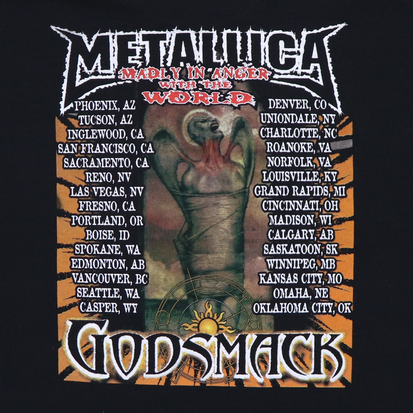 2004 Metallica Madly In Anger With The World Tour Shirt